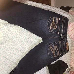 Dark blue legging jeans